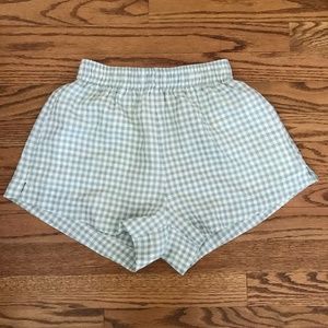 Princess Polly Green Gingham Shorts